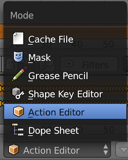 Open action editor